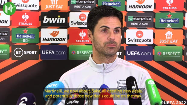 Arteta on potential new deals for Saka, Martinelli and Saliba